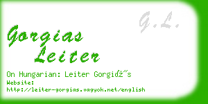 gorgias leiter business card